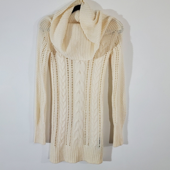 Club Monaco Sweater Cowl Neck Ivory Knit Wool Alpaca Blend XS- Small TP - Picture 2 of 6